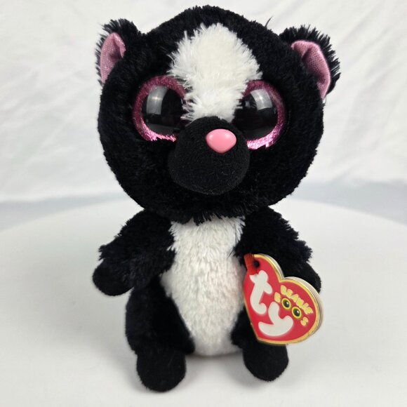 Ty Beanie Boos - FLORA the Skunk (6 Inch) NWT Plush Stuffed Animal Toy - Picture 1 of 9